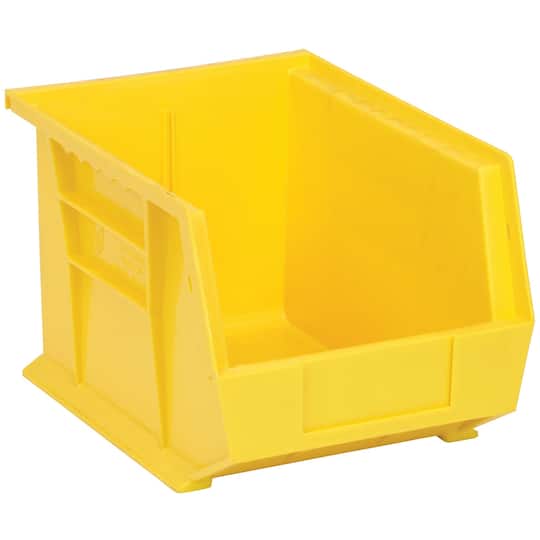 Quantum Food Service QUS239 YL Stack & Hang Shelf Bin - 10 3/4 x 8 1/4, Yellow, Case of 6